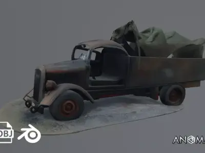  truck wreck 3D model