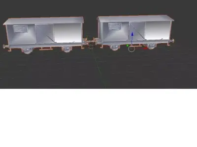 Model train closed cargo Wagon 3D print model