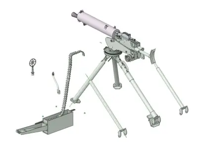 Polish WW2 machine gun CKM wz30 3D print model
