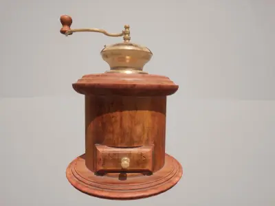 Antique coffee grinder Low-poly 3D model