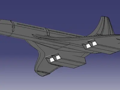 Avion Concorde 3D print model
