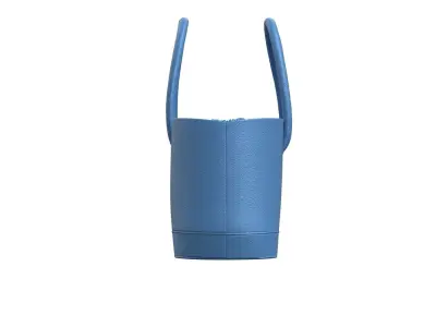 Blue Leather Big Tote Bag 3D model