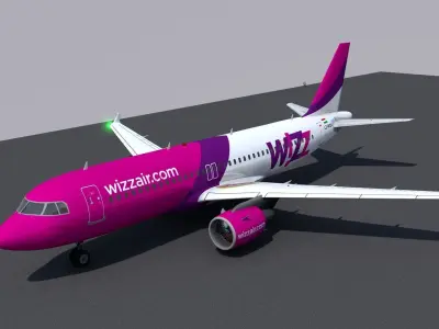 Airbus A320 livery  Wizz Air  3D model