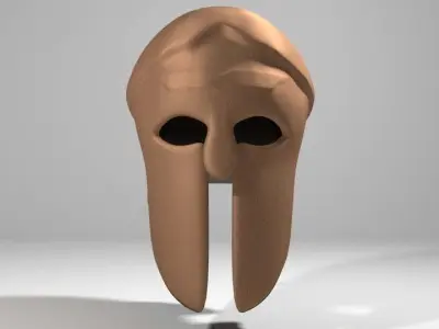 Ancient Combat Helmet - Greek Spartan 3D model