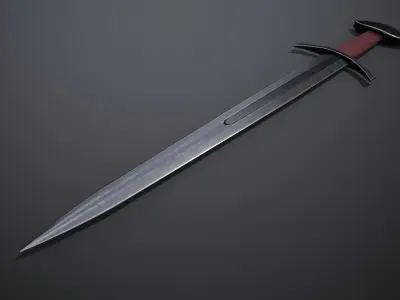 Arming Sword Low-poly 3D model purchase