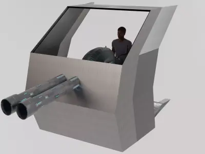 Protective shelter for the gun 3D model
