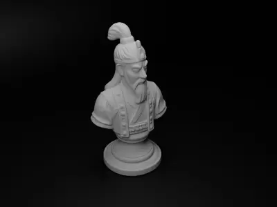 Korean Hwarang Bust Chess 3D print model order
