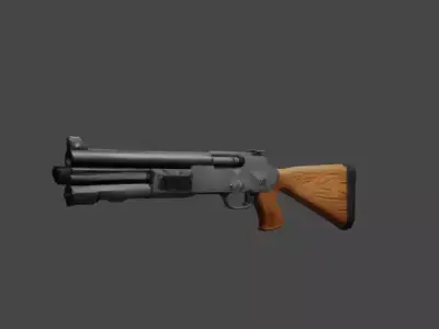 Shotgun lowpoly Low-poly 3D model