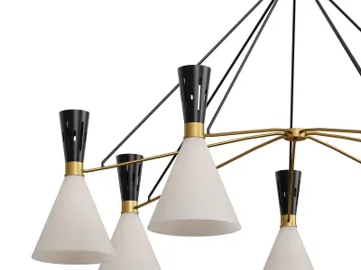 Ramsey 6 Light Linear Chandelier By Arhaus 3D model