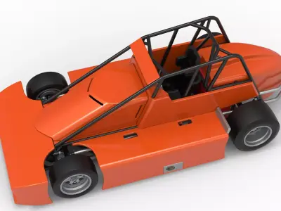 Experimental Pavement Silver Crown Car Scale 1 to 25 3D print model