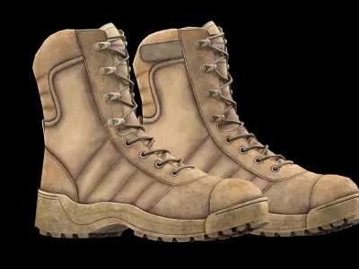 Tactical boots Low-poly 3D model purchase