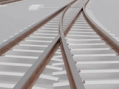 Simple Rail train 3D model