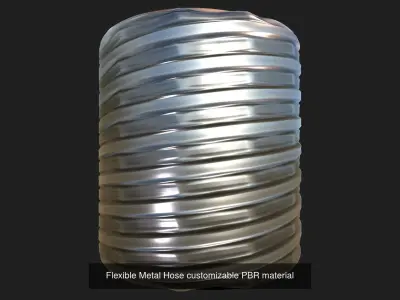 Flexible Metal Hoses customizable PBR materials Texture