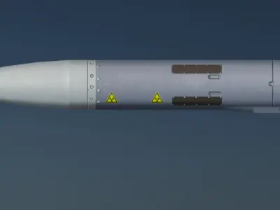Meteor AA Missile Low-poly 3D model