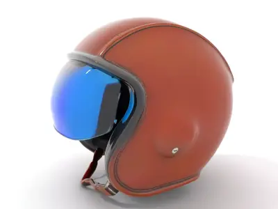 Vintage Brown Helmet model pack Low-poly 3D model