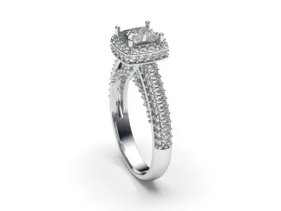 solitaire with ring sizes  8 part S70 3D print model