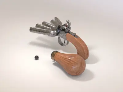 Duckfoot Pistol Derringer  3D model