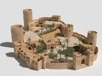  ancient desert fort  3D model