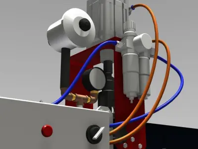 Semi-Automatic separator Press 3D model