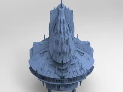 Sci-Fi Shuttle launcher Tower 3  3D model