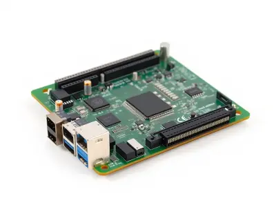 Fanless Industrial Motherboard Robust PCB Model Pack Low-poly 3D model