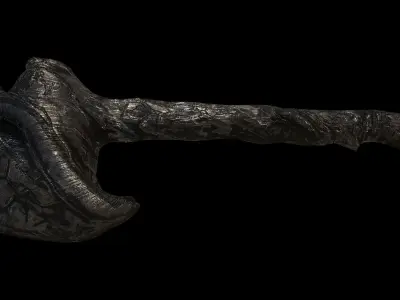 Old Weapon Sword01 Low-poly 3D model