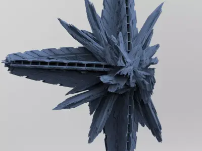 Crystal Alien Ship Monolith   3D model