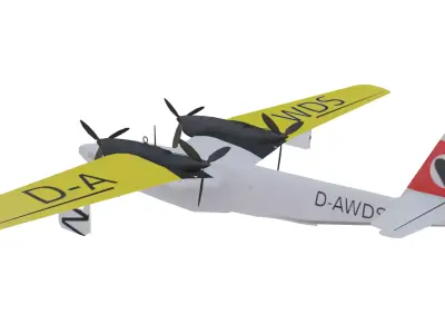 Dornier Do 26 Low-poly 3D model purchase