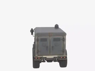 Reinforced bulletproof 3D armored bank security transport truck 3D model