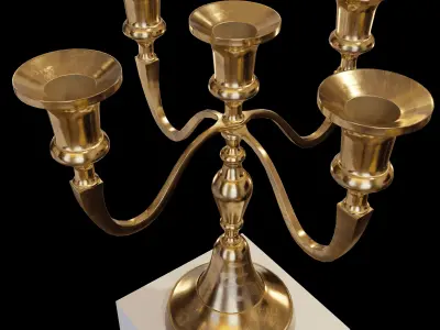 Candle holder  Low-poly 3D model