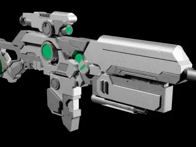 Sci fi 15 Guns 3D model