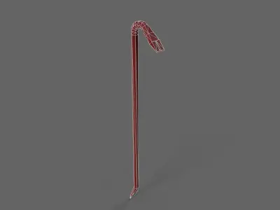 PBR Crowbar V2Red Low-poly 3D model