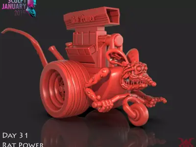 Rat Power Timelapse and Model 3D print model