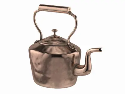 Primus Vintage Stove and Copper Teapot Set 3D model