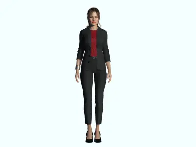 Business Woman in Suit Female 3D model