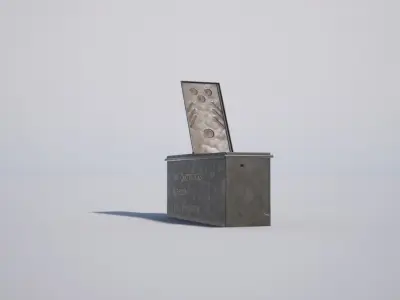 Military ammo crate Low-poly 3D model