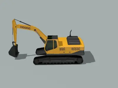 excavator 3D model get
