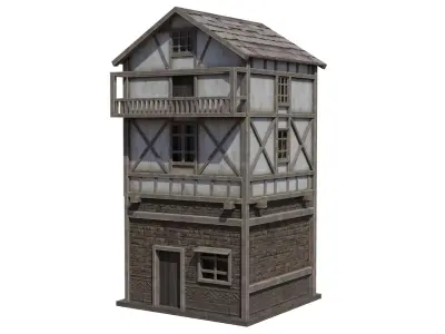 3D Medieval House Village 1 3D model
