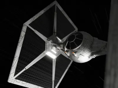 TIE Fighter from Star Wars-Unleash the dark side Low-poly 3D model