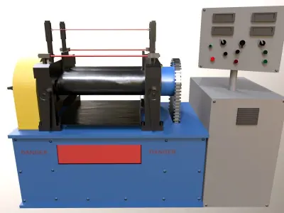 Roll Mill Low-poly 3D model