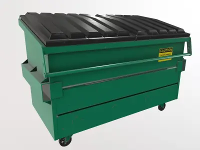 Recycling Dumpster Low-poly 3D model purchase