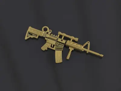 Gun Pendant - Colgante Fusil 3D print model