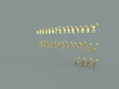 angels and the Russian alphabet 3D print model
