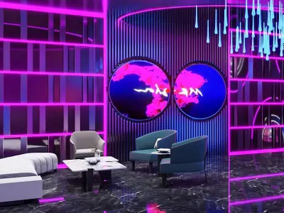 Bar entertainment bar Modern Leisure 3D model