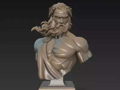 Bust of Zeus 3D print model