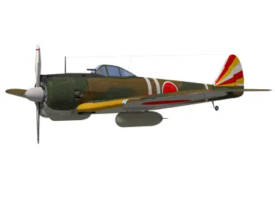 Ki43 Hayabusa type1 oscar 3D model buy