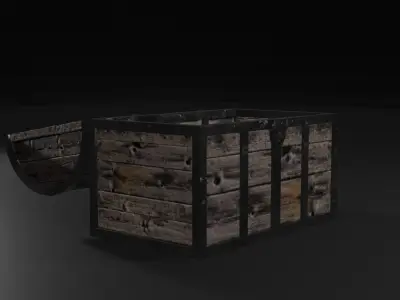 Treasure Chest Low-poly 3D model