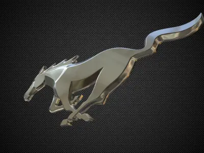 horse logo 3D model by 3dlogoman