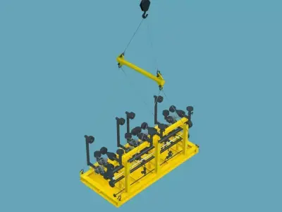 Manifol skid rigging Free 3D model
