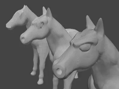 Horse Mad Low-poly 3D model